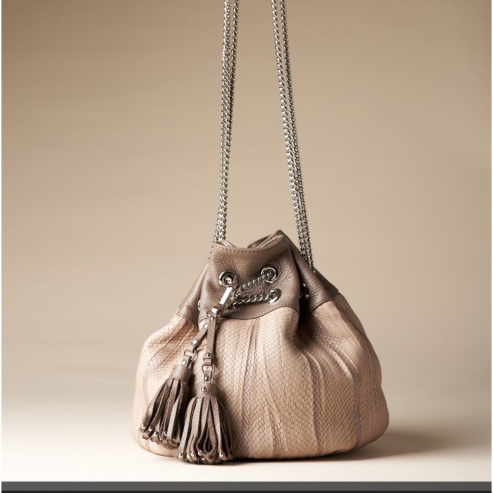 Bebe vintage leather tassel Kardashian designed shoulder bag